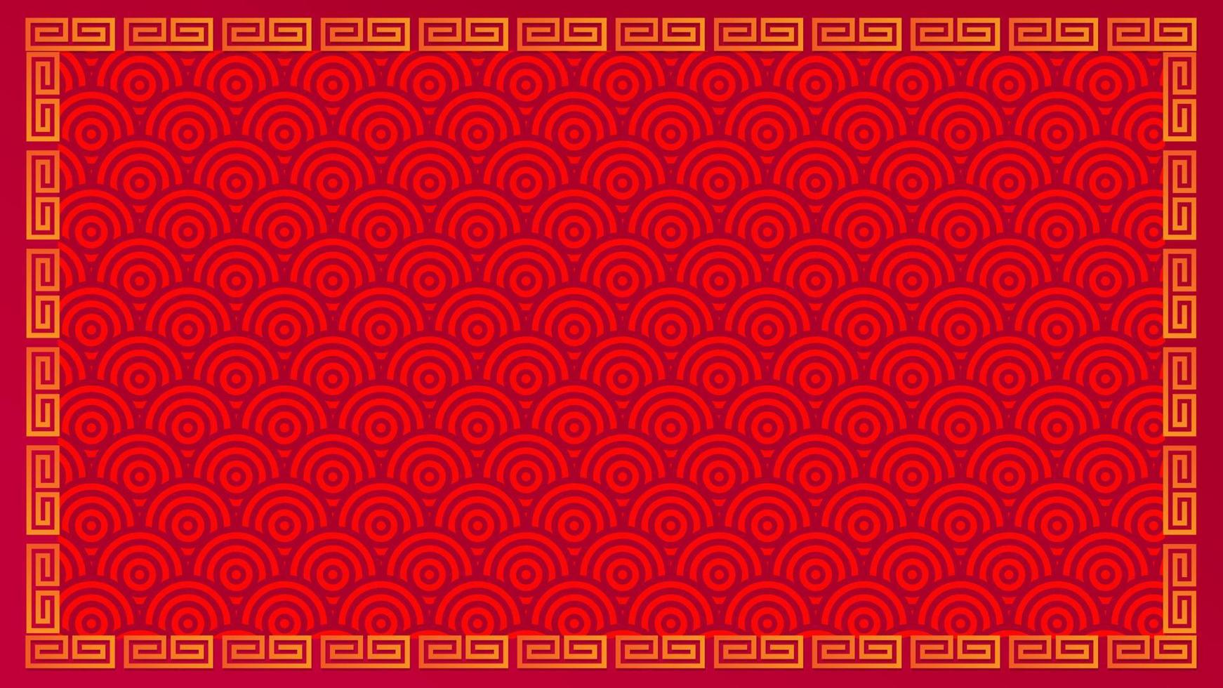 Vector red chinese pattern oriental background  vector