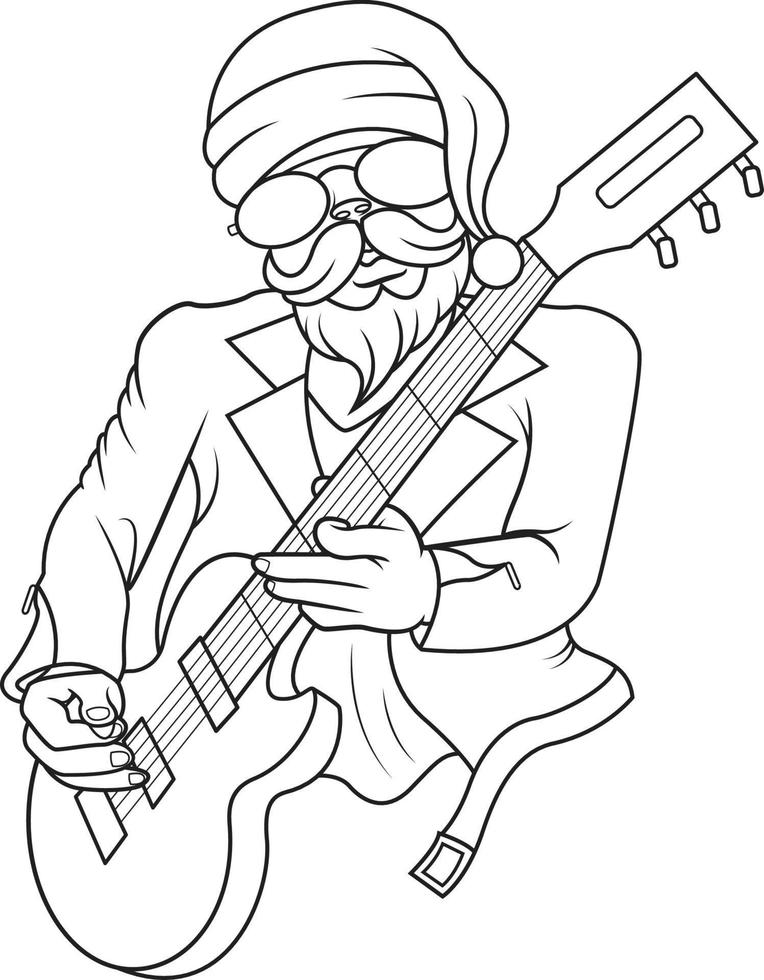 a saint is playing the guitar vector