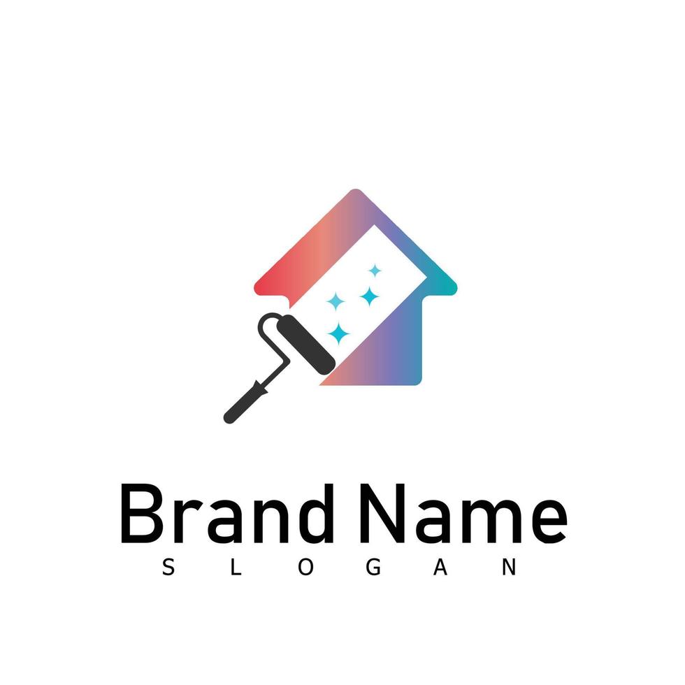 home paint logo real estate design symbol building vector