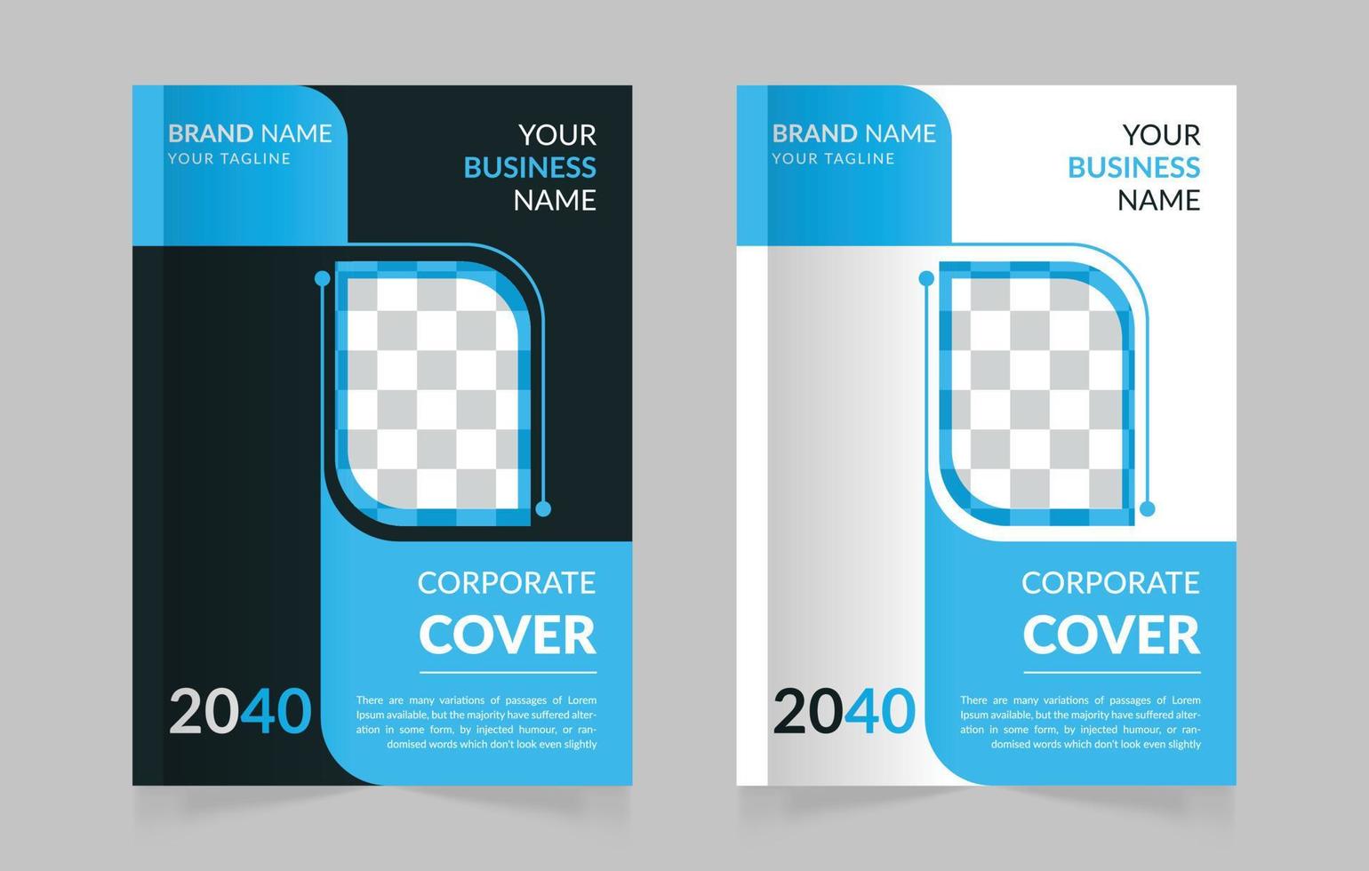 Corporate simple book cover design template a4 vector