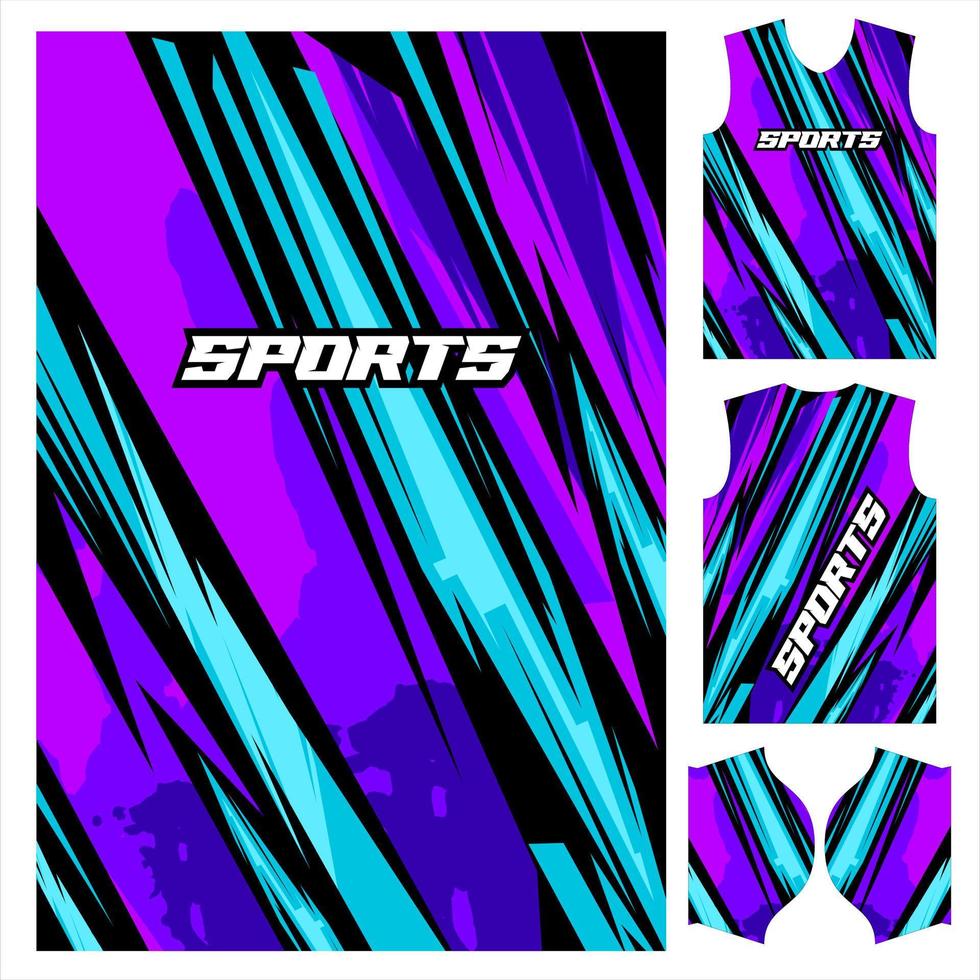 patrón de jersey deportivo listo para imprimir para fútbol, fútbol, motocross, carreras, ciclismo, calcomanía envolvente, línea vector