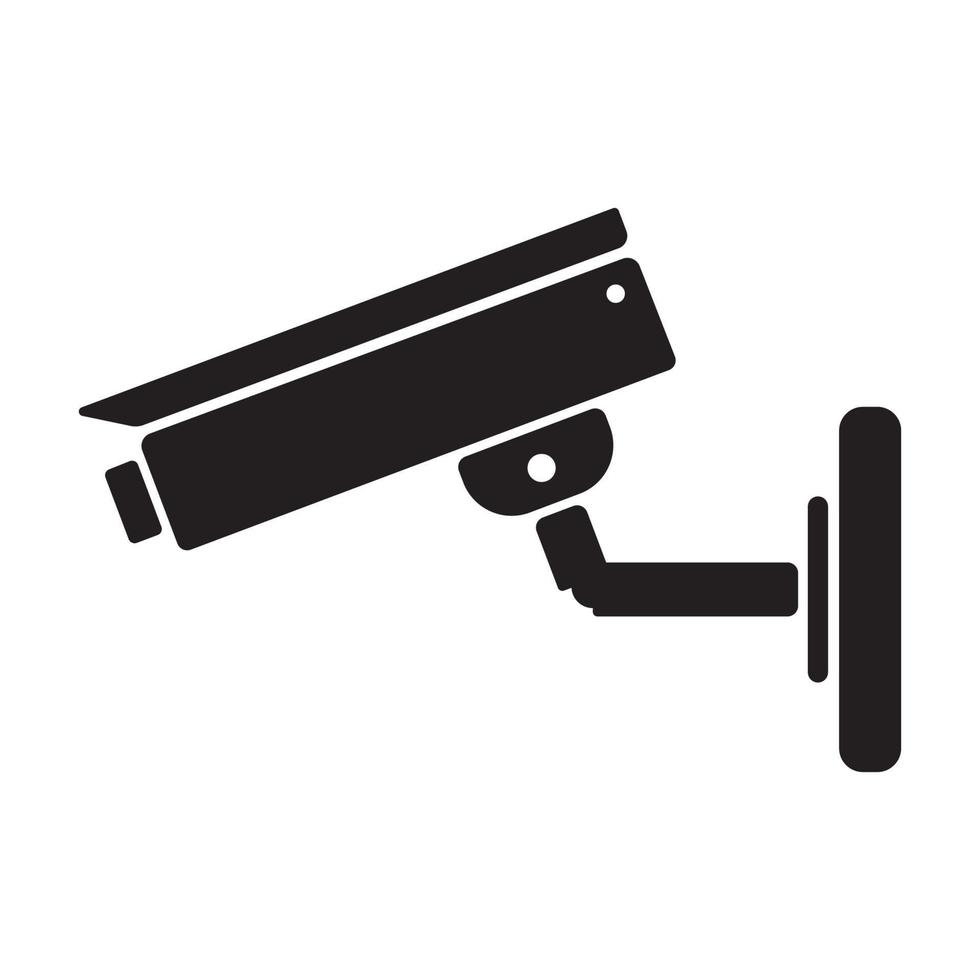 ilustración de vector de icono de signo de cámara de seguridad. icono de monitoreo de video. signo de cctv de cámara.