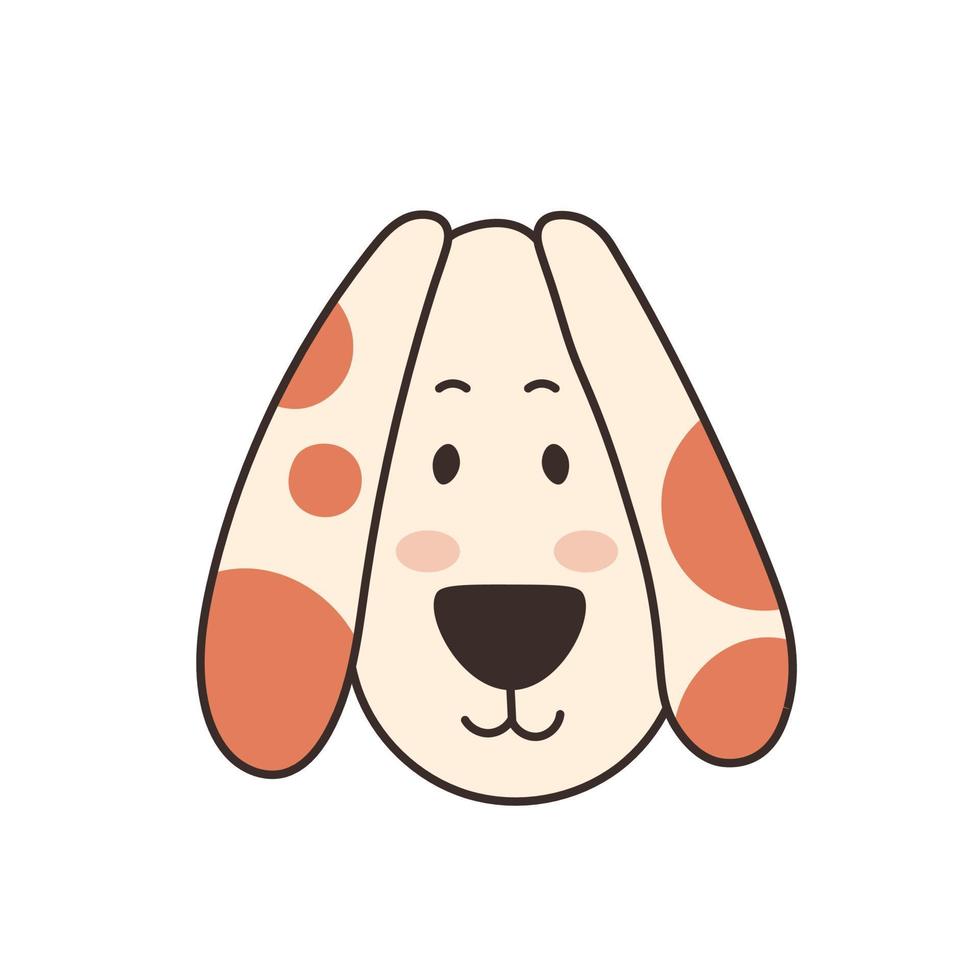 Cute dog head vector illustration