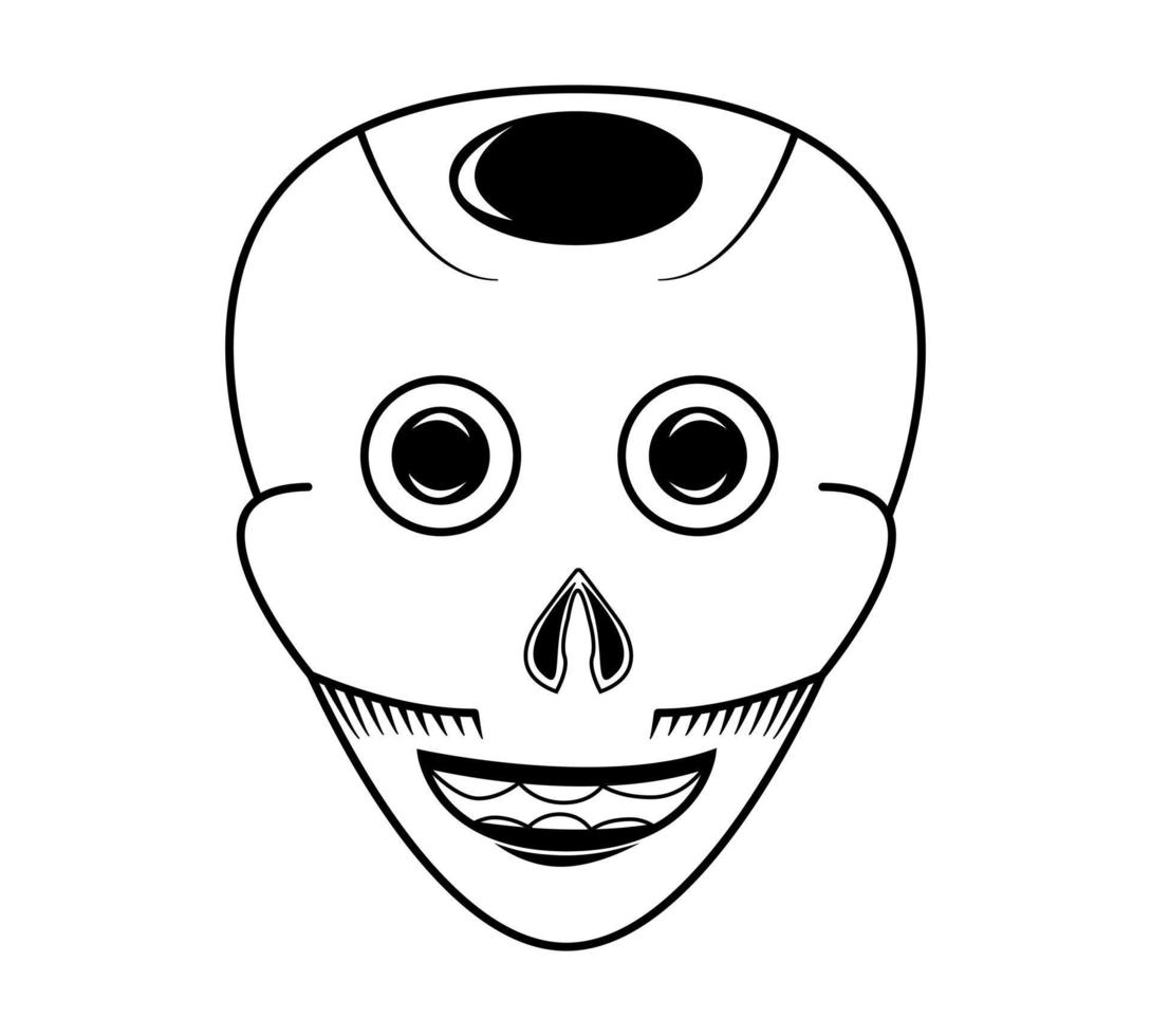 vector alien head icon. aliens in universe on white background.