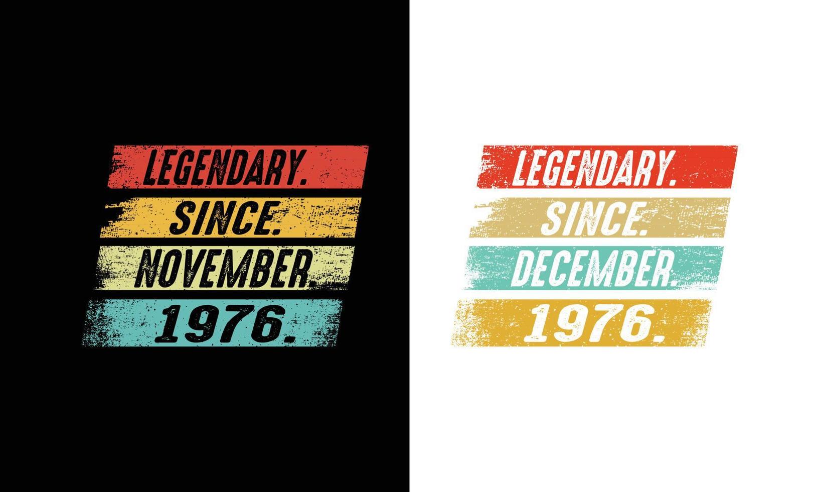 Legendary Since November to December bundles. Birthday Gift Design. vector
