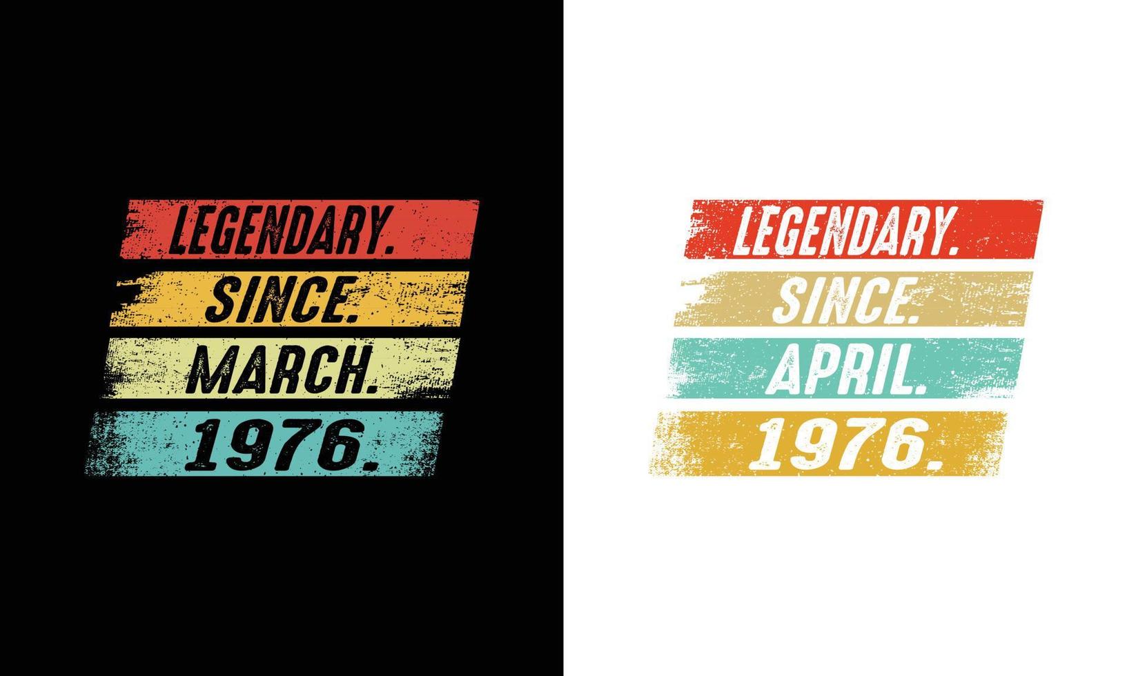 Legendary Since March to April Design bundles. Birthday Gift Design. vector