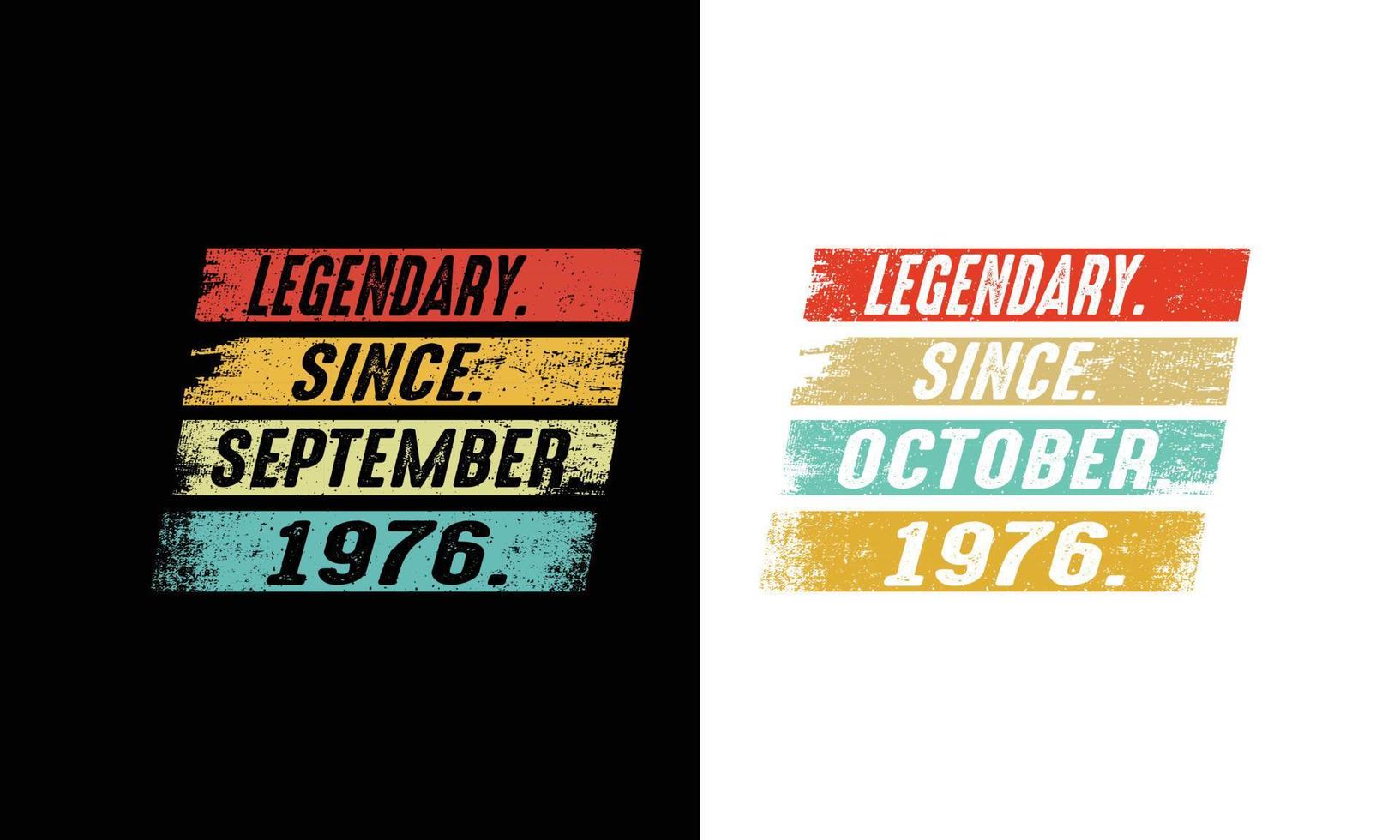 Legendary Since September to October Design bundles.Gift Design. vector