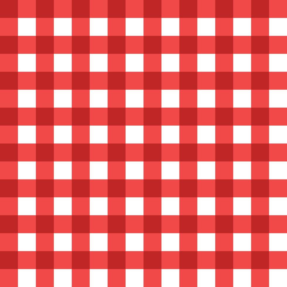 Seamless Red Gingham Pattern vector