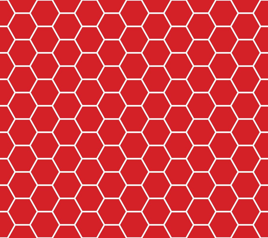 Red Seamless Honeycomb Pattern vector