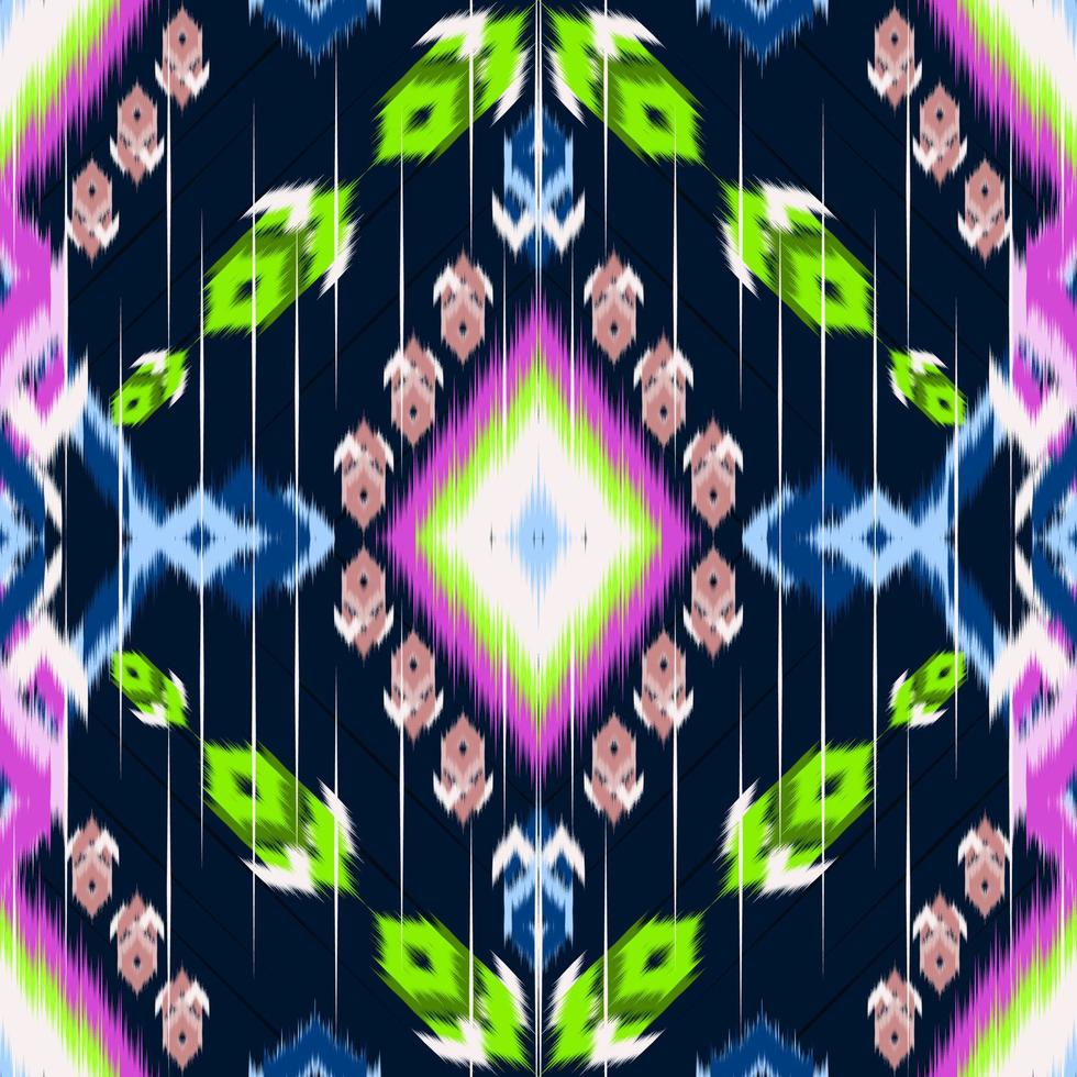 Ethnic fabric pattern Designed from geometric shapes Ethnic Asian style fabric pattern Used for home decoration, carpet work, indoor and outdoor use. vector