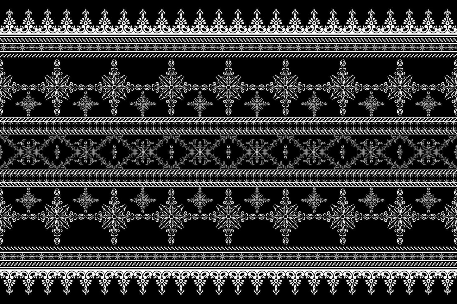 Ethnic fabric pattern Designed from geometric shapes Ethnic Asian style fabric pattern Used for home decoration, carpet work, indoor and outdoor use. vector