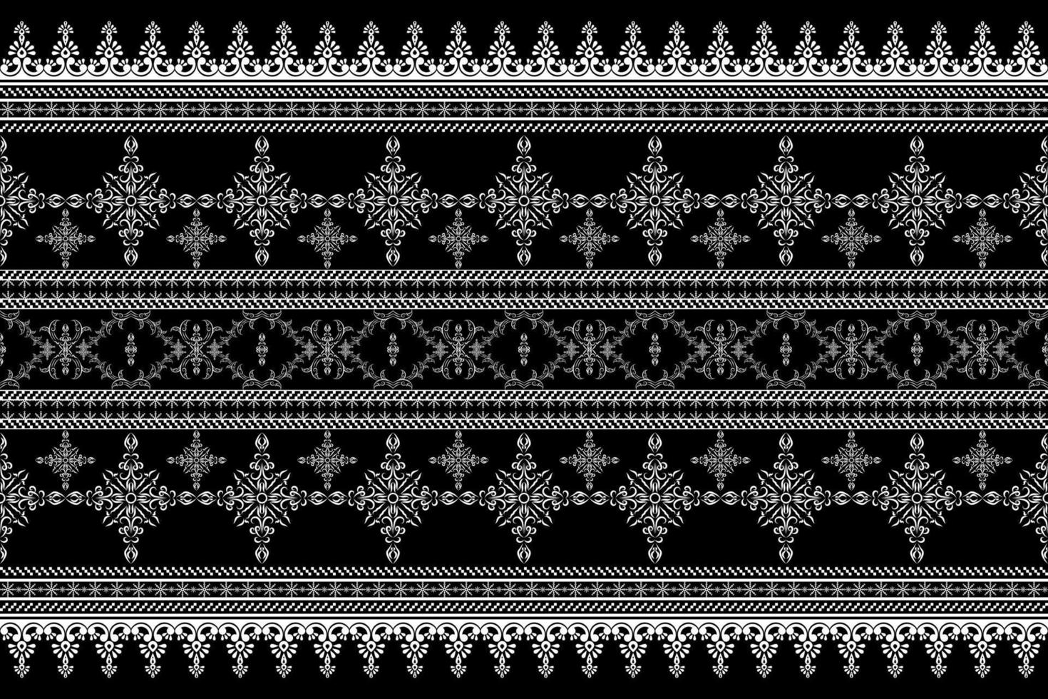 Ethnic fabric pattern Designed from geometric shapes Ethnic Asian style fabric pattern Used for home decoration, carpet work, indoor and outdoor use. vector