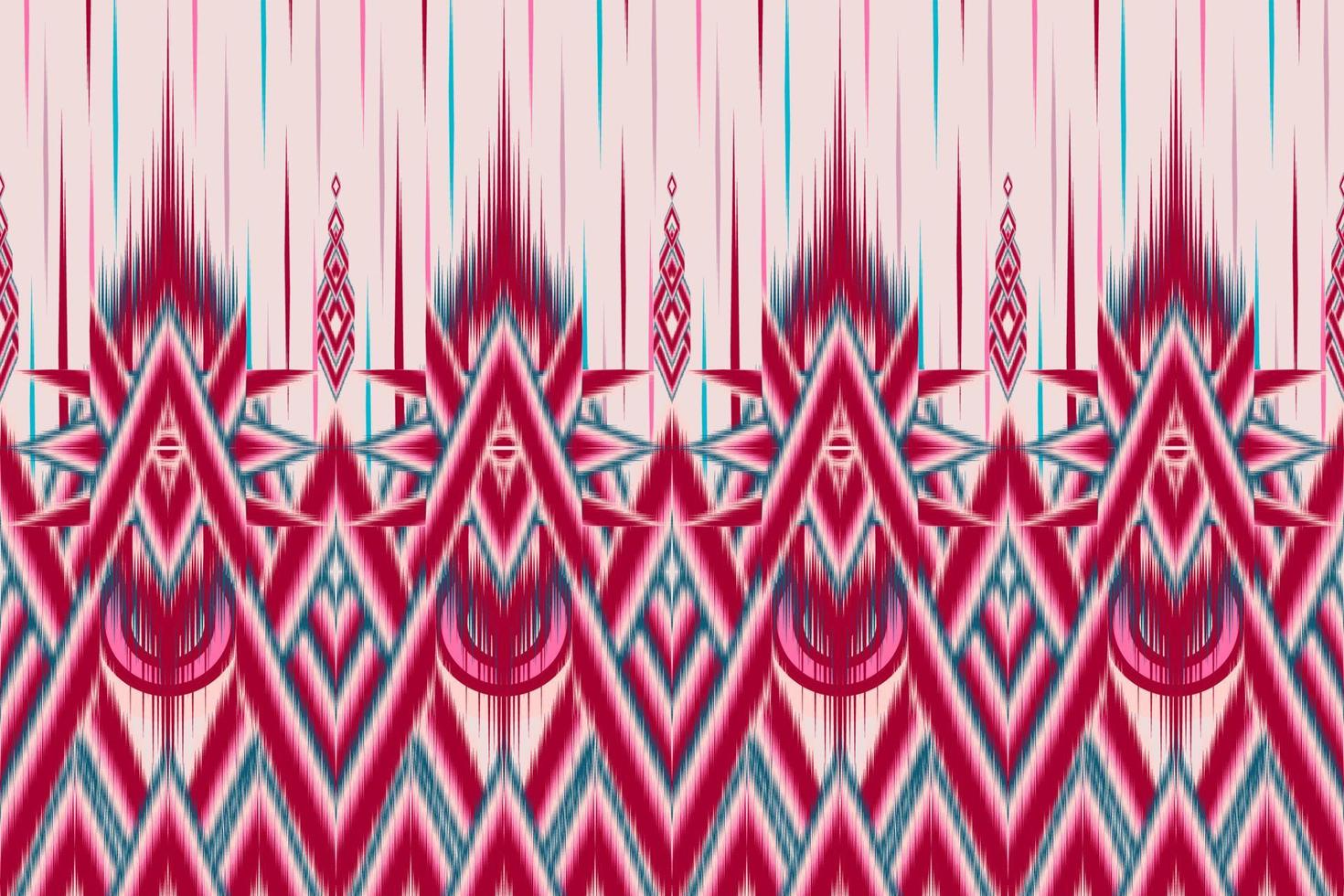 Ethnic ikat chevron pattern background Traditional pattern on the fabric in Indonesia and other Asian countries. vector