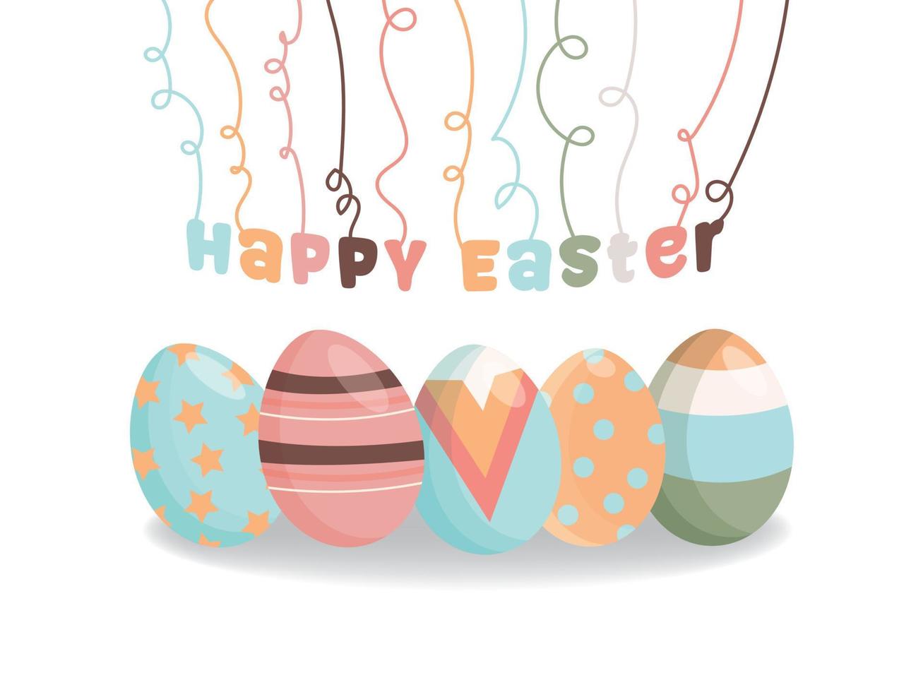 Happy Easter, vector illustration