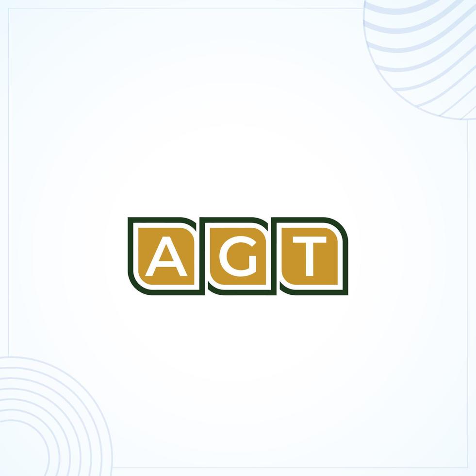 AGT Logo Template In Modern Creative Minimal Style Vector Design