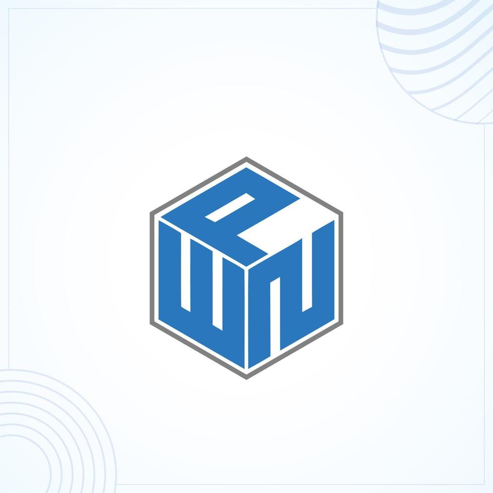 WNP , PWN ,NWP logo Modern Creative Minimal Style Vector Design