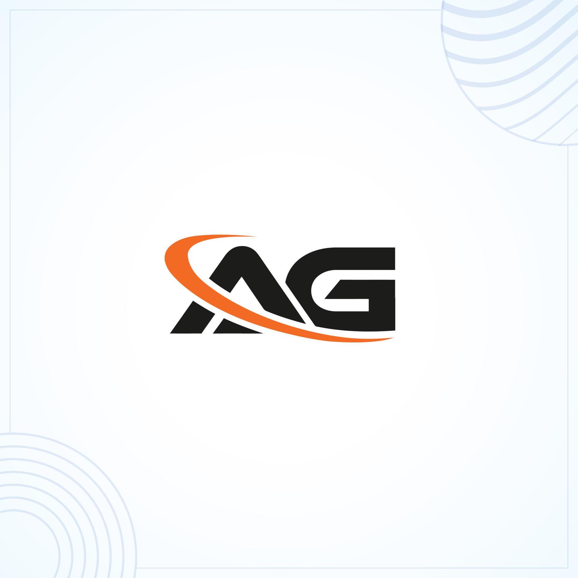 AG Technology Logo Template In Modern Creative Minimal Style Vector
