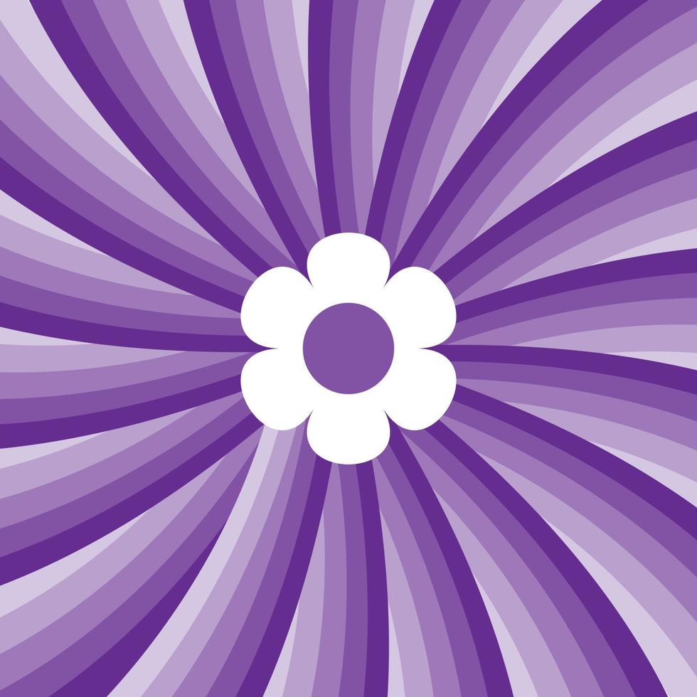 ilustración vectorial flor morada con fondo de rueda transparente de color púrpura abstracto vector