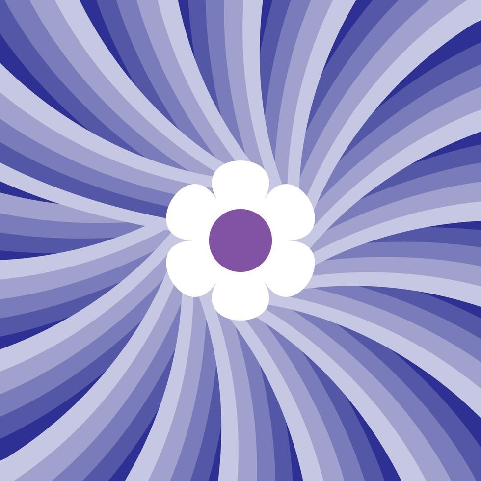 ilustración vectorial flor azul con fondo de rueda transparente de color azul abstracto vector