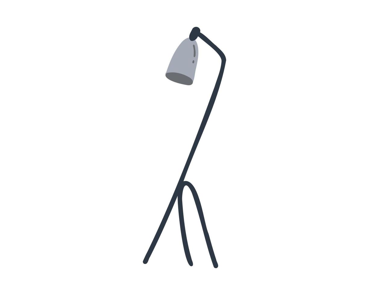 Floor lamp isolated on white background. vector
