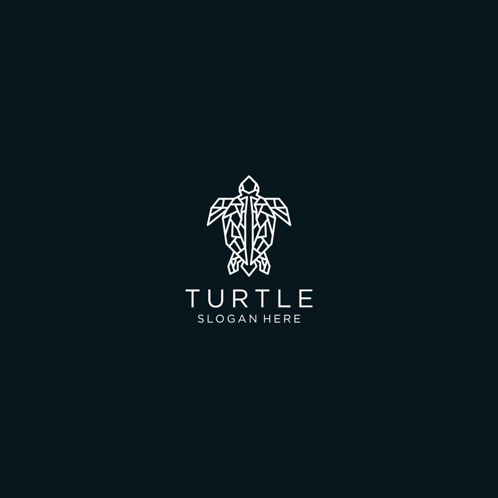 plantilla de diseño de vector de inspiración de diseño de logotipo de tortuga