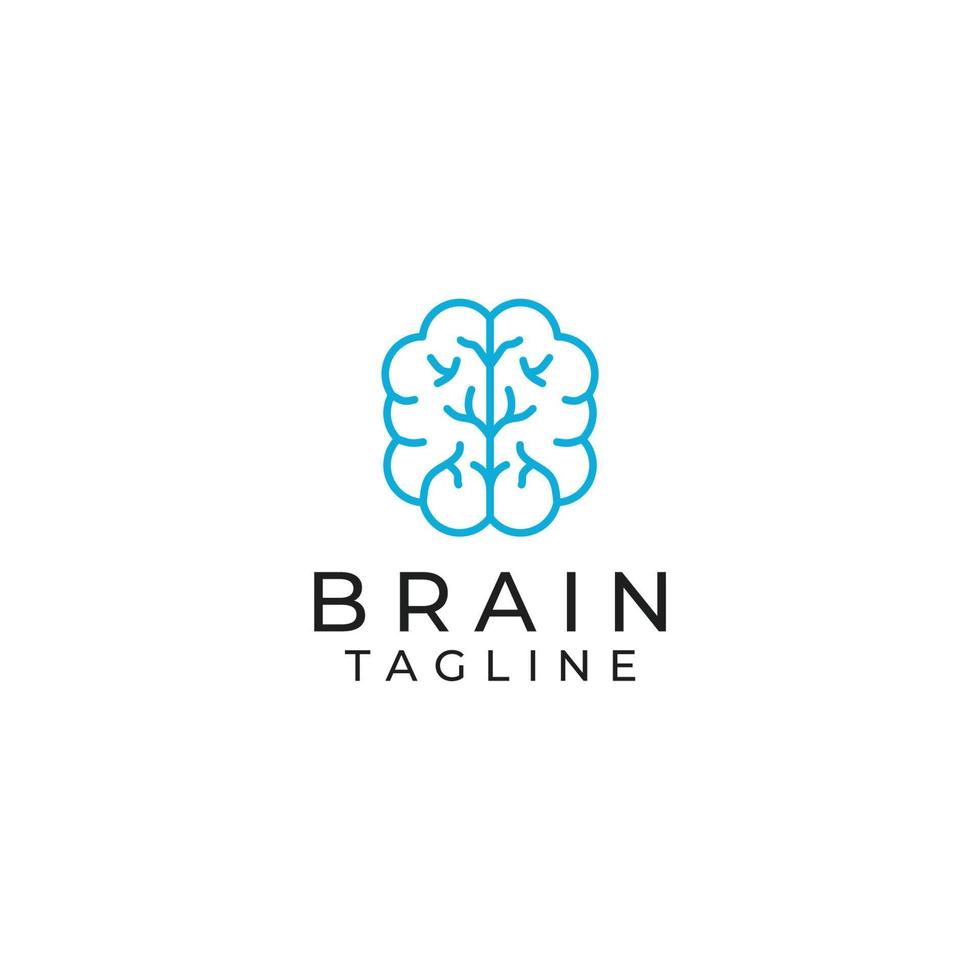 Nature brain logo design vector