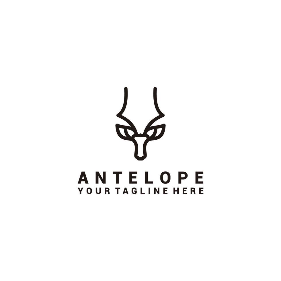 vector de icono de diseño de logotipo de antílope