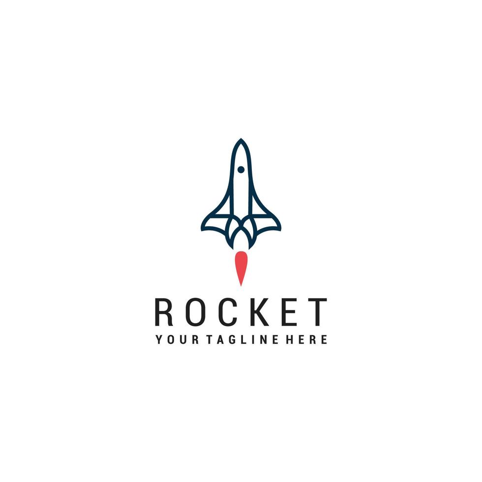 Rocket logo vector icon design template