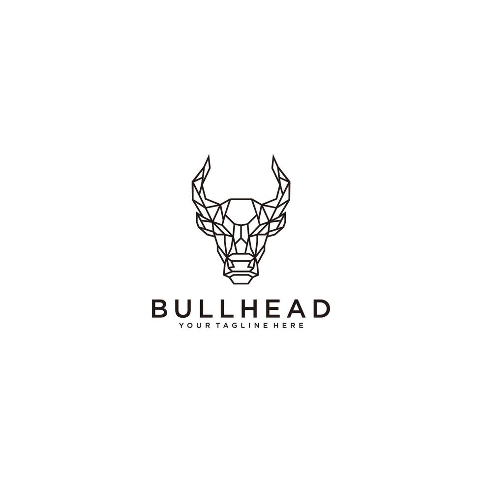plantilla de diseño de icono de vector de logotipo de cabeza de toro