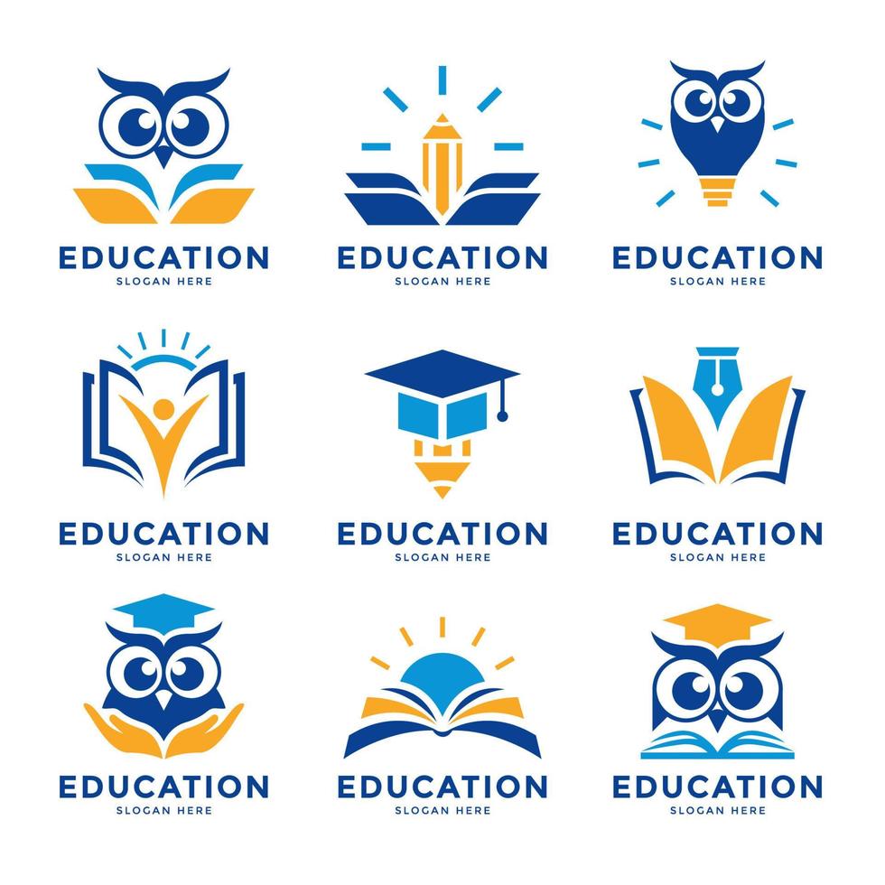 plantilla de logotipo de educación vector