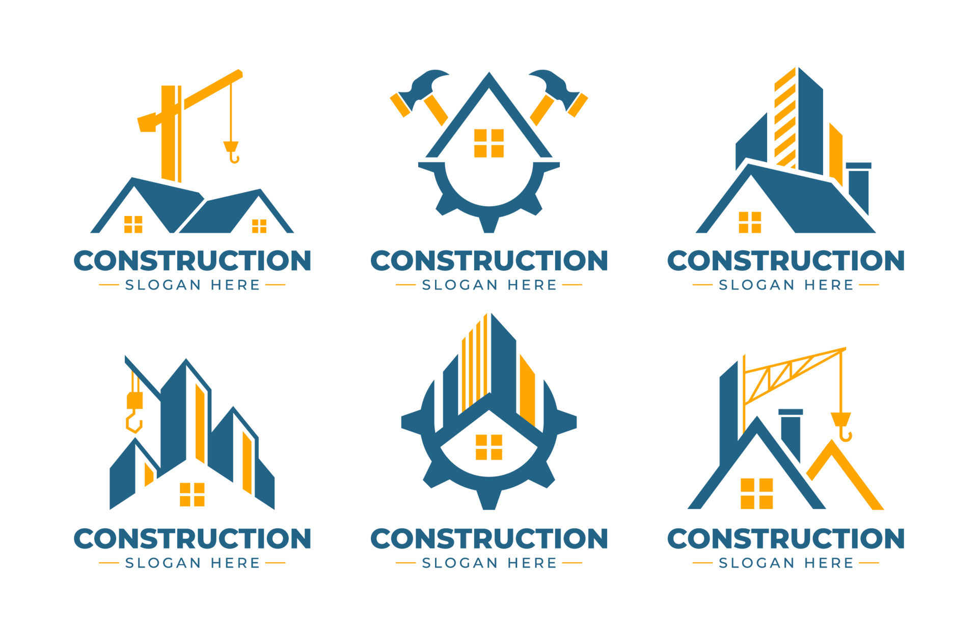 Construction Logo Collection 17203363 Vector Art at Vecteezy