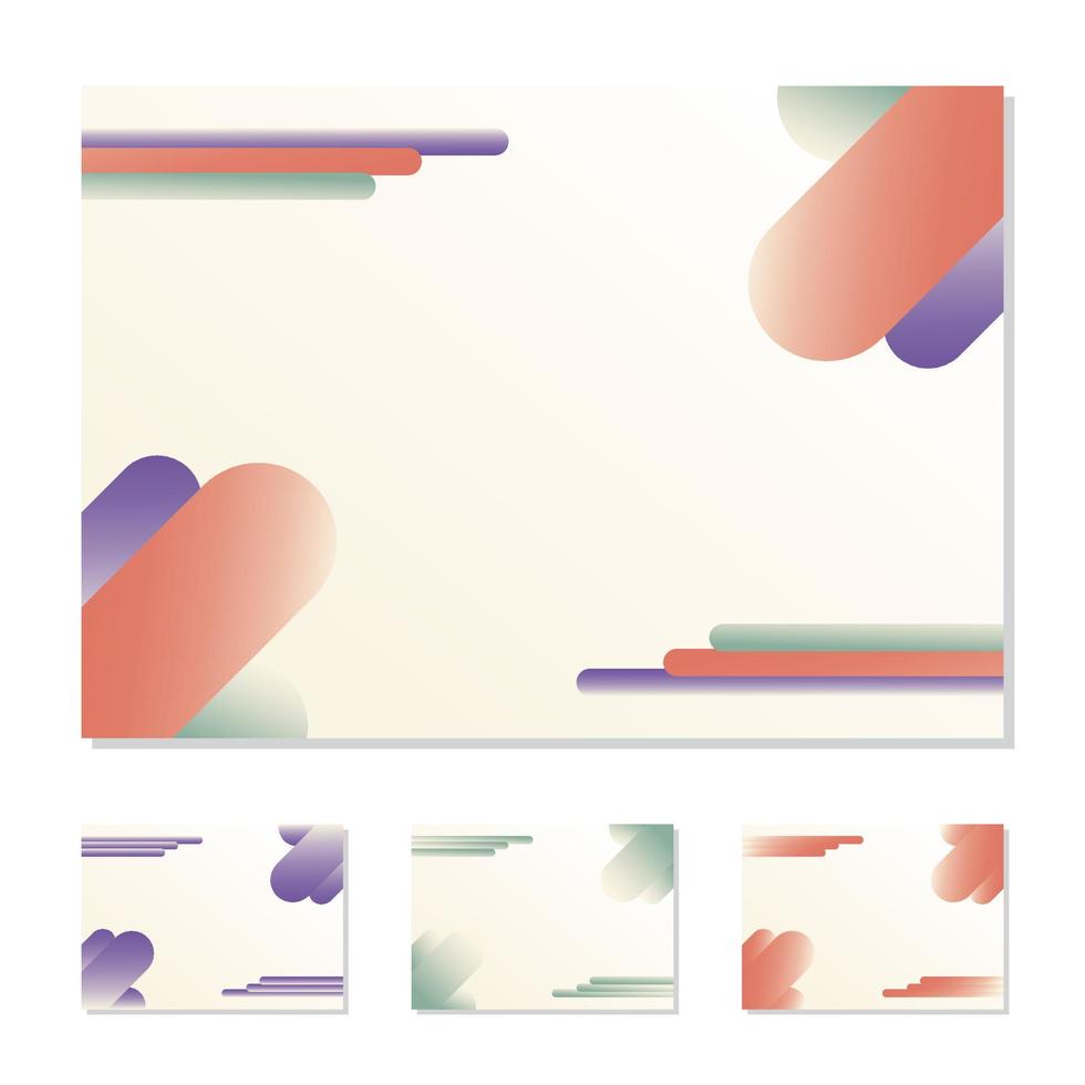 Colorful background of abstract shapes, soft gradation colors. Template for design vector