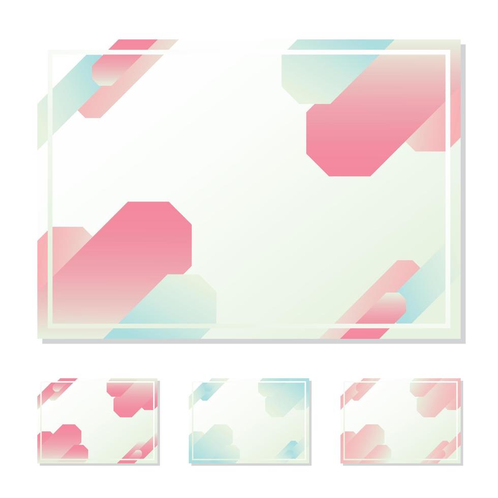 Colorful background of abstract shapes, soft gradation colors. Template for design vector
