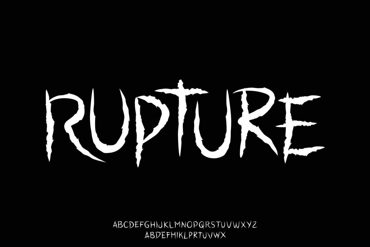 Unique horror brush stroke font vector with alternative style