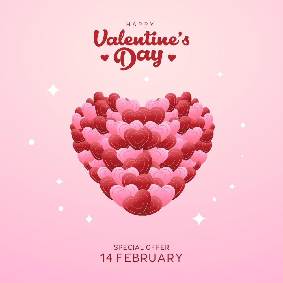 Valentine Bucket Love Shape Concept Abstract  Design Illustration vector