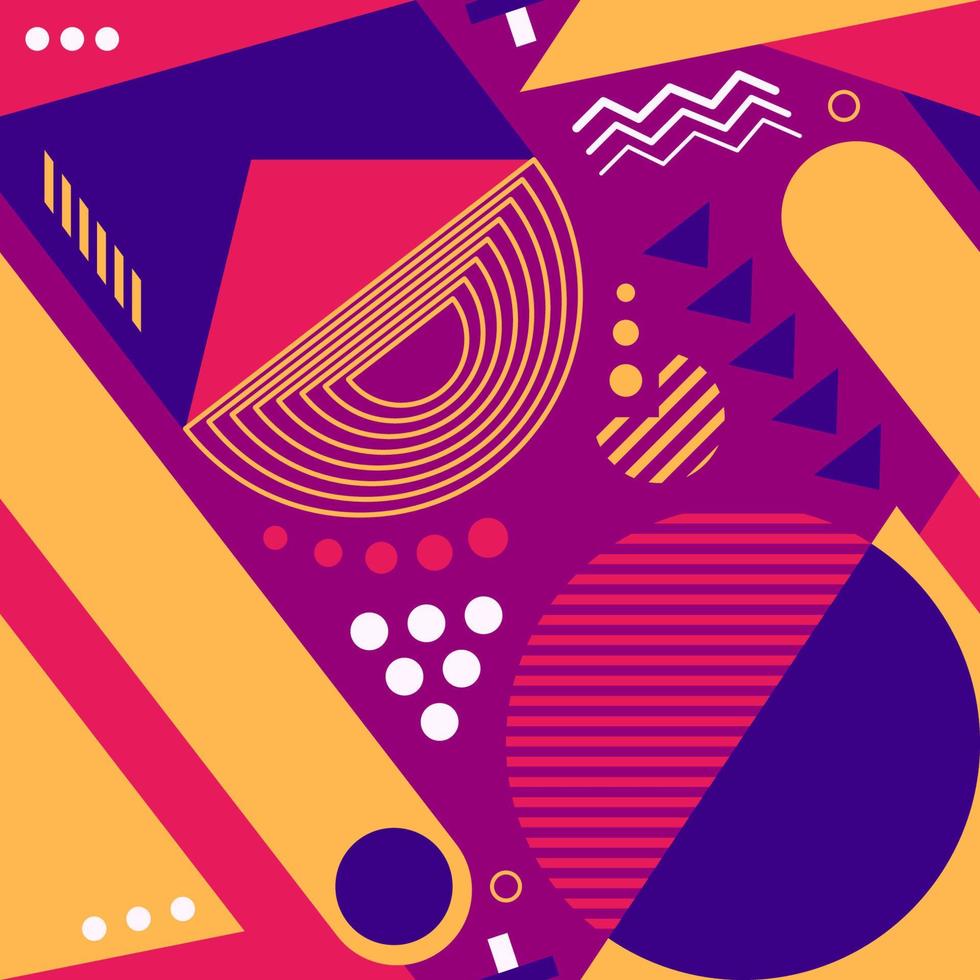 Color Geometric Seamless Pattern vector