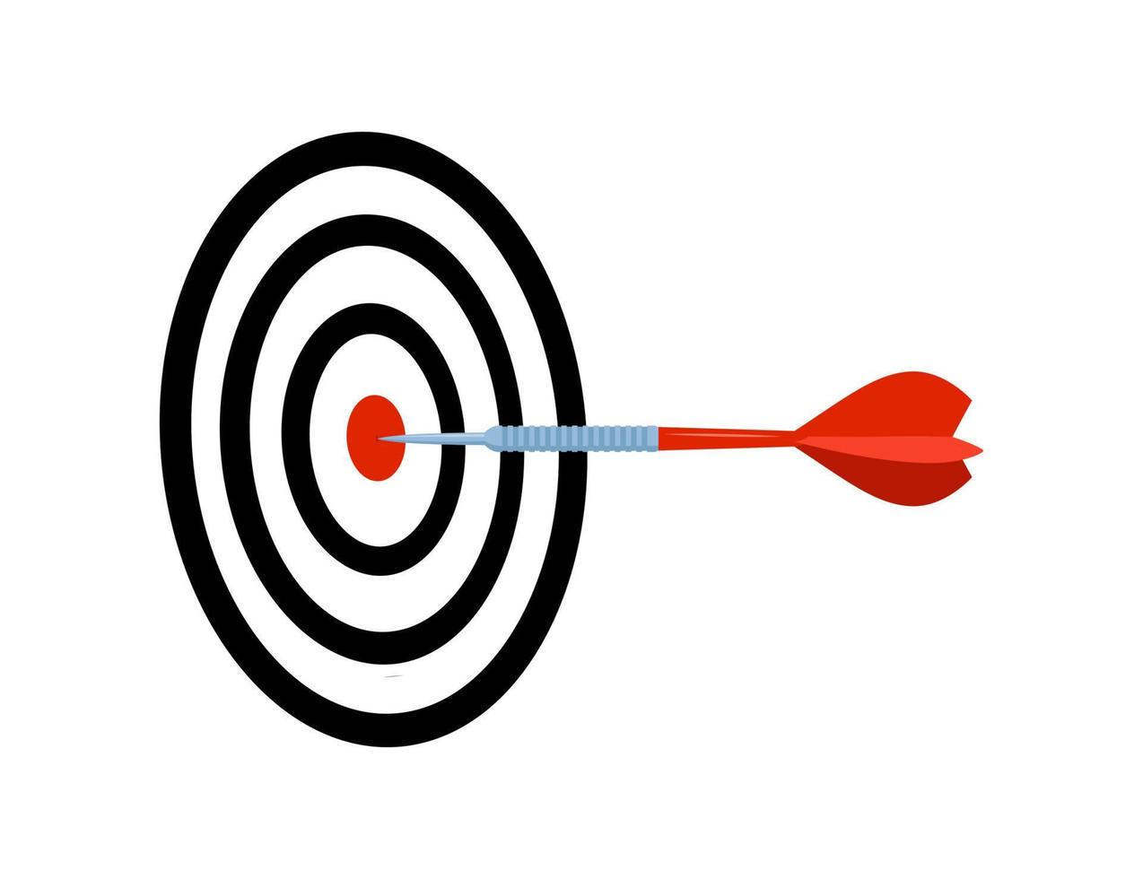 Darts target. Success Business Concept. Creative idea 3d illustration isolated on white background. vector