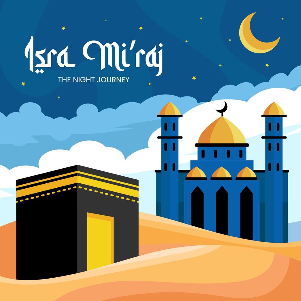 Happy Isra Miraj Background vector