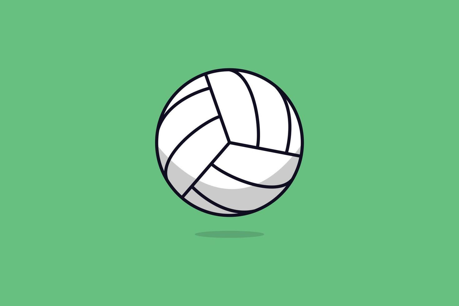 Icono Lineal De Una Pelota De Voleibol Aislada Y Simbolizada