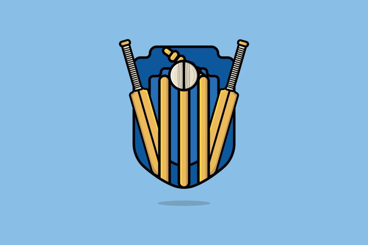 diseño de logotipo de placa de torneo de partido de cricket profesional. concepto de icono de objeto deportivo. diseño de plantilla de logotipo de críquet. insignia emblema logotipo de cricket, equipo de cricket, diseño del logotipo del club de equipo. vector