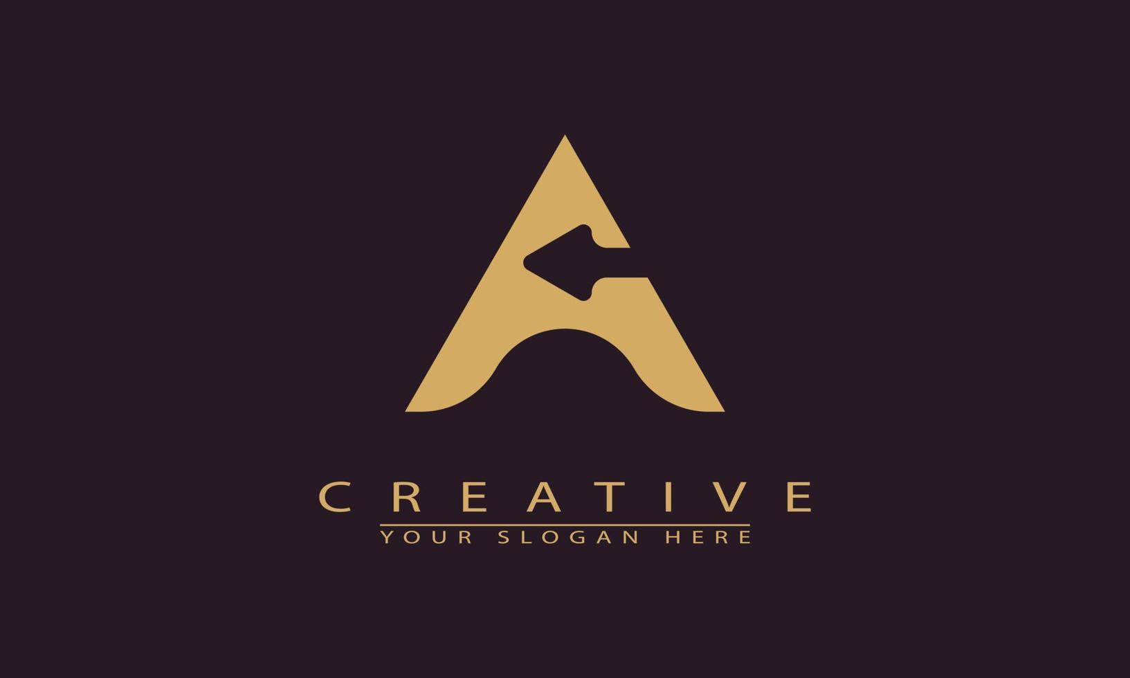 Initial letter A combination arrow logo vector