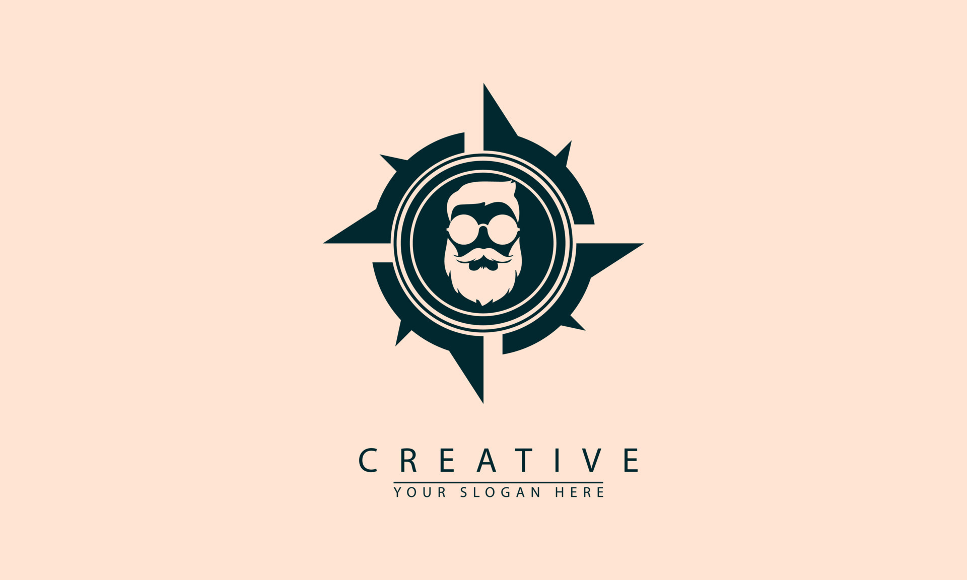 male face in cardinal circle logo 17204790 Vector Art at Vecteezy