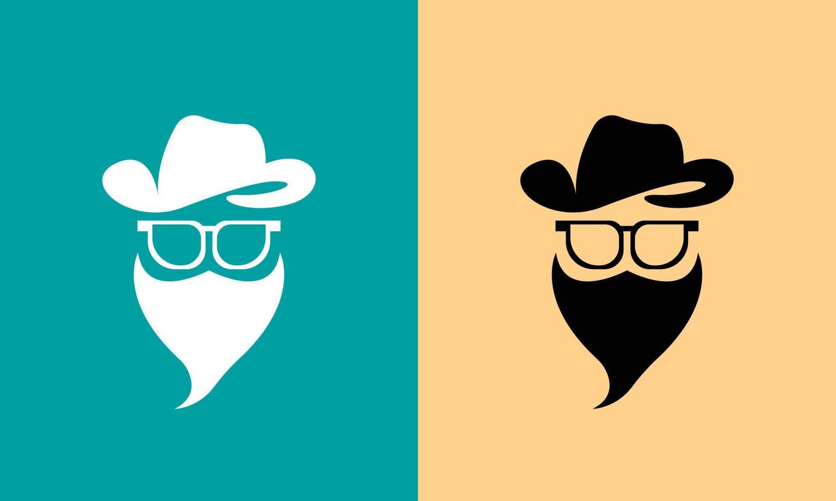 logotipo vectorial de una persona en un sombrero vector