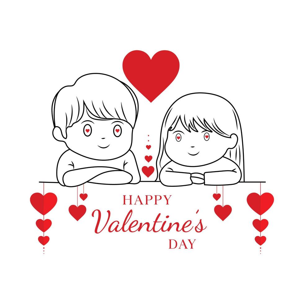 Happy Valentine's Day beautiful card typography poster Pro Vector