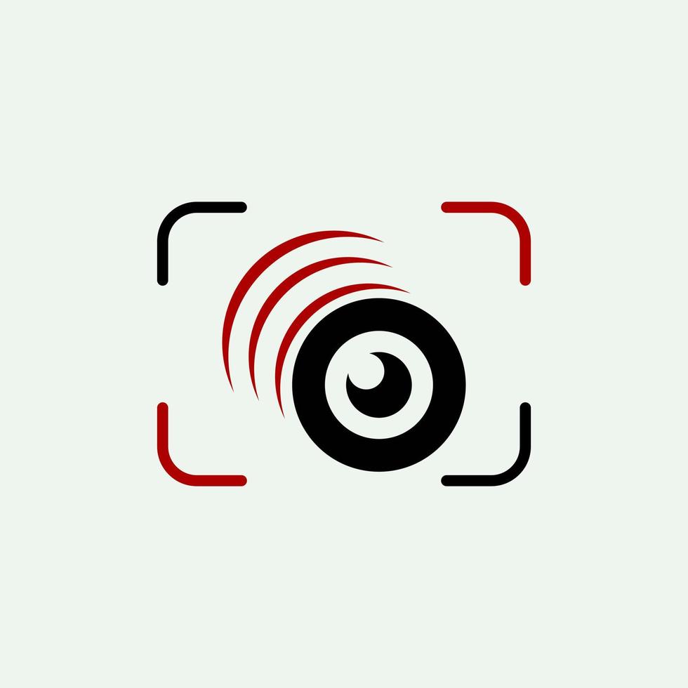 camera in the logo icon box vector