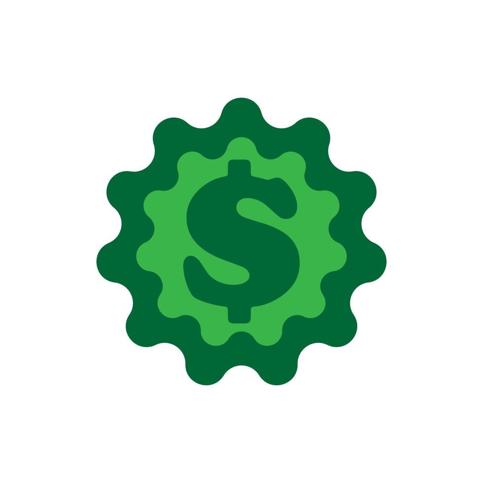 currency coin dollar icon logo vector