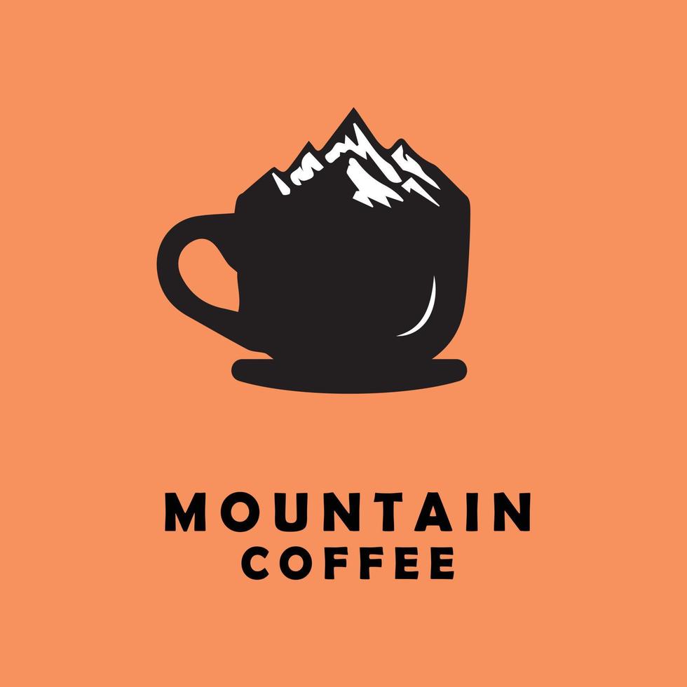 logotipo ilustración vector gráfico icono de una montaña combinación taza kopu