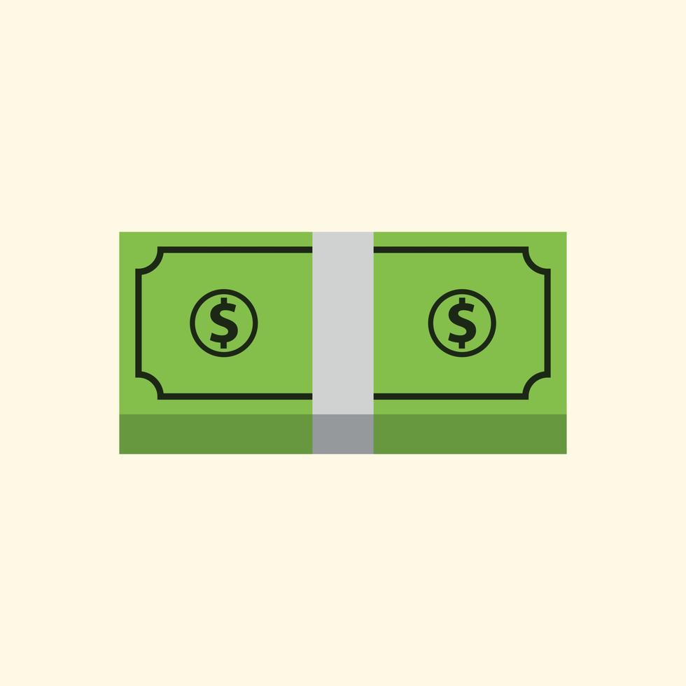 vector paper dollar logo icon.