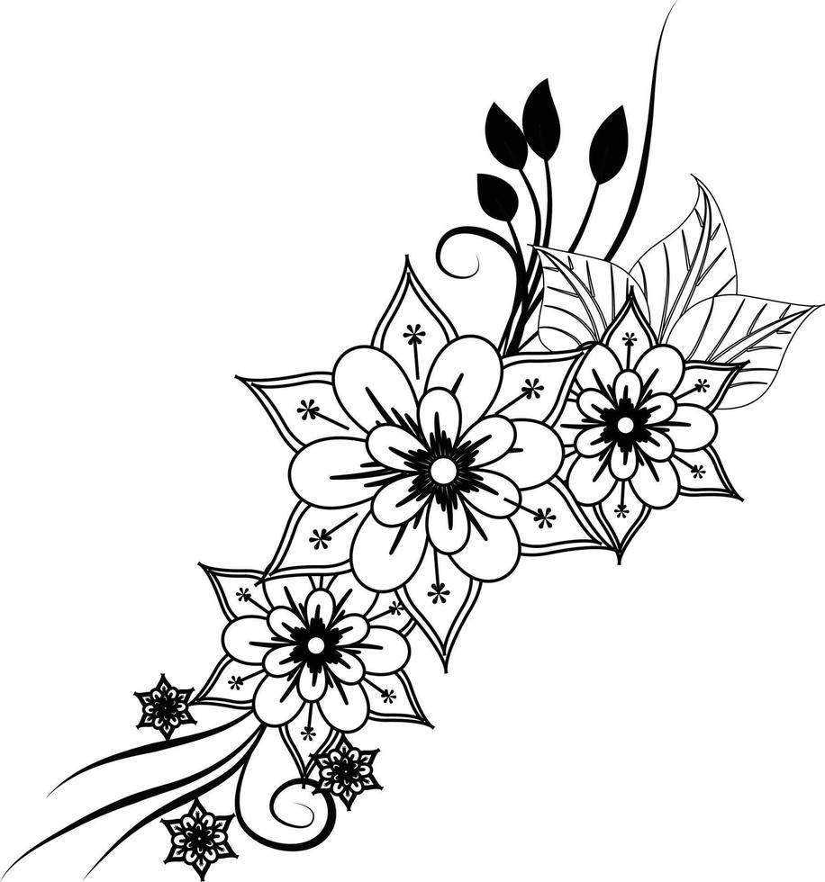 black and white mandala vector