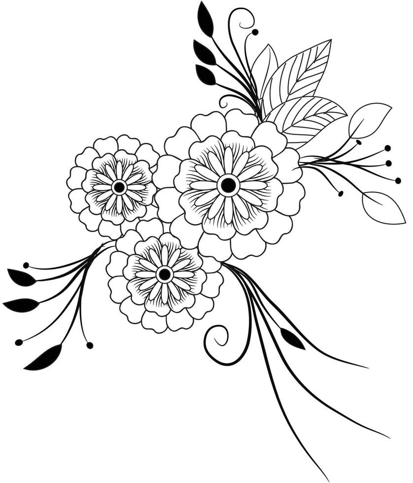 black and white mandala vector